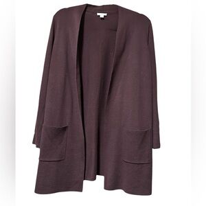 J. Jill Petite Long Open-Front Cardigan Sweater M Petite